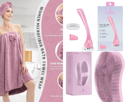 Shower Time Essentials ✨🛁 cover photo collage