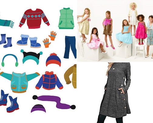 Winter Clothing cover photo collage