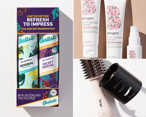 Hair products cover photo collage