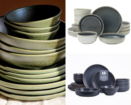 Stoneware Dinnerware Sets cover photo collage
