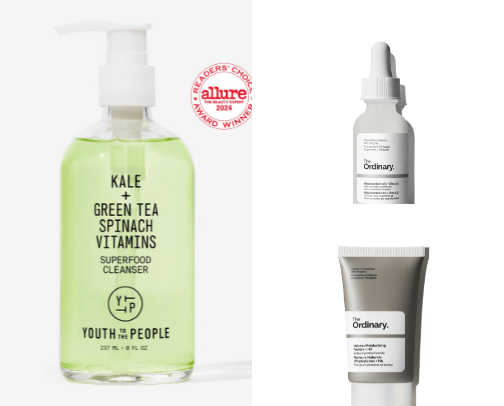 My top skincare products I will always repurchase!✨ cover photo collage