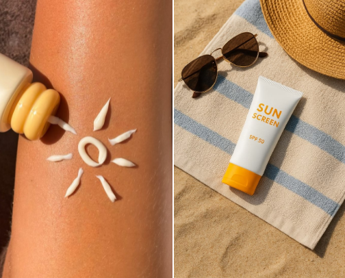 Suncare cover photo collage