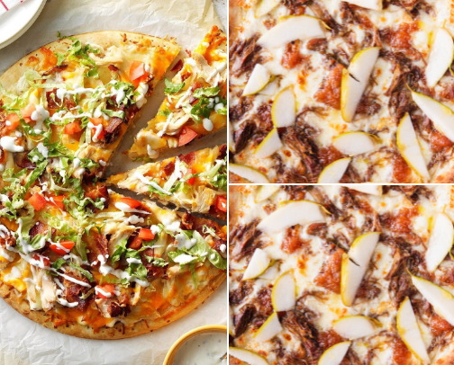 try these great pizza recipes cover photo collage