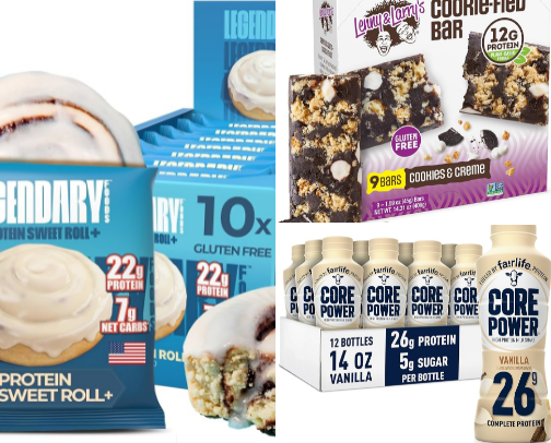 High protein snacks and must haves cover photo collage