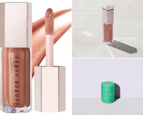 Top  "Fenty" lip products cover photo collage