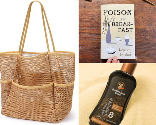 what's in my beach bag cover photo collage