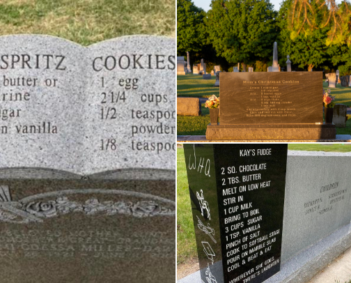 Recipes Found on Tombstones in Cemeteries cover photo collage