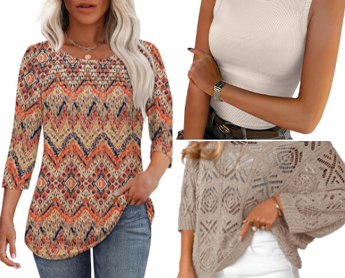 Summer tops Women cover photo collage