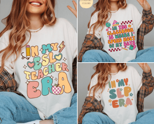 Teacher T-shirts cover photo collage