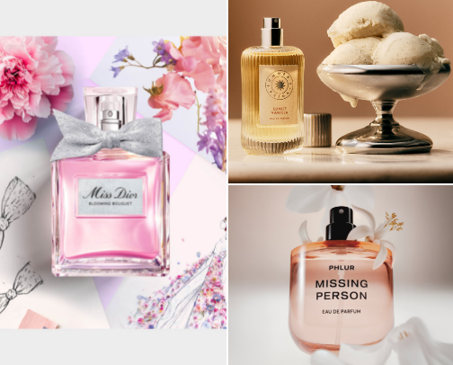 Fragrances cover photo collage