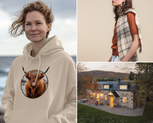 The Ultimate Highland Coorie List: Cozy Finds for a Rustic Life cover photo collage