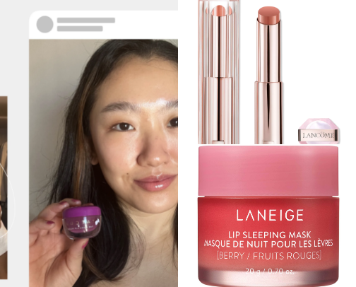 Lip mask cover photo collage