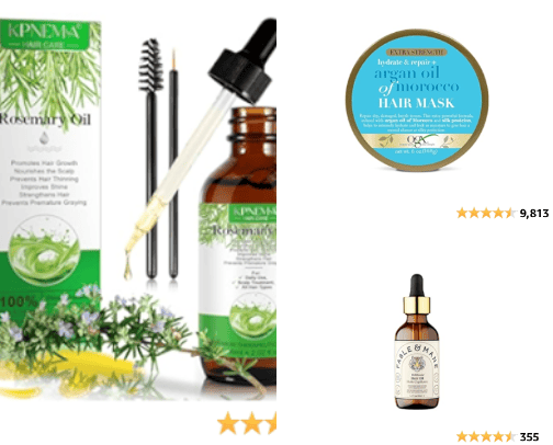 Hair oil's cover photo collage