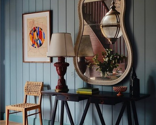 Eclectic Vintage‑Modern Entryway cover photo collage