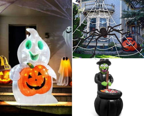 Spooky & Stylish: Outdoor Halloween Decorations I Love cover photo collage