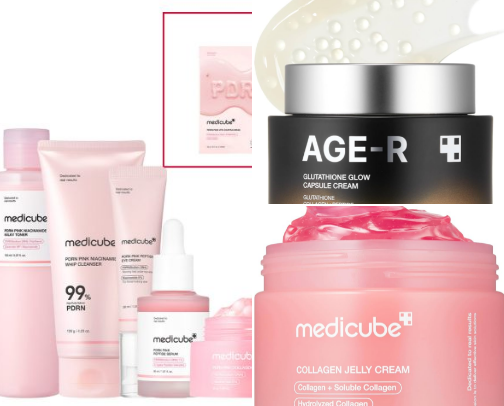 Skincare favorites that I rotate through to use! cover photo collage