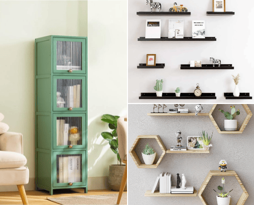 Simple and Elegant Shelves cover photo collage