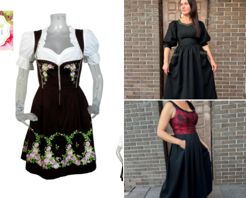 Oktoberfest Dress for Women | Dirndl Dress cover photo collage