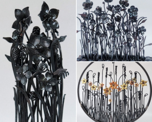 Fine art from a blacksmith - hand forged one of a kind cover photo collage