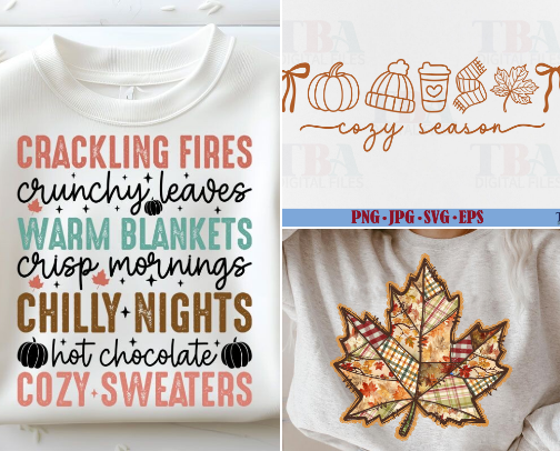 Trendy FALL Graphic Designs cover photo collage