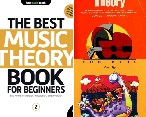 Music Theory Books cover photo collage