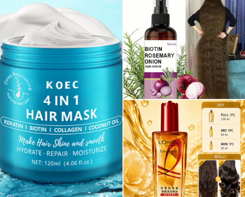 Affordable Hair Treatment Products cover photo collage