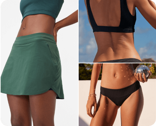 Activewear & swimwear cover photo collage