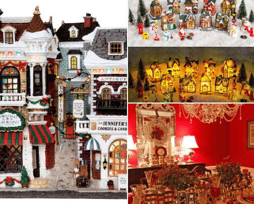 Christmas village cover photo collage