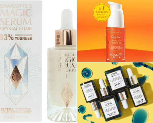 Glow Getters Serums That Totally Transform Your Skin cover photo collage