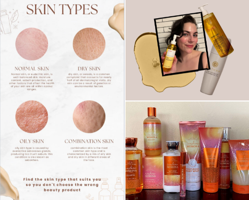 Skin care routine cover photo collage