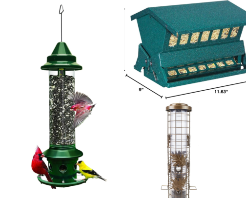 Bird Feeders I Bought After Squirrels Destroyed Every One I Owned cover photo collage