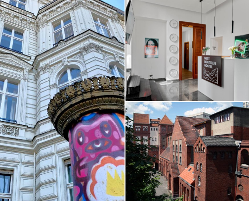 Hostels that look like little palaces in Europe 👀 🇷🇴🇩🇪 cover photo collage