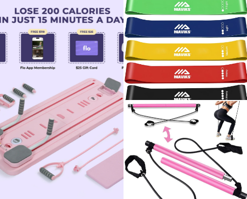 Exercise at home equipment cover photo collage