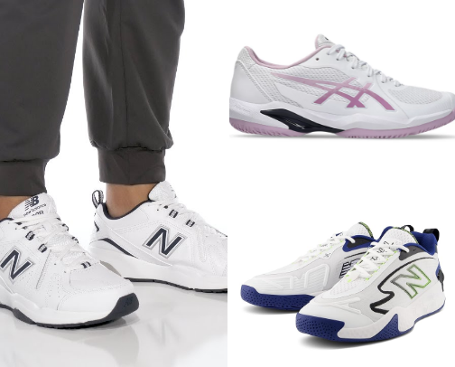running and gym shoes cover photo collage