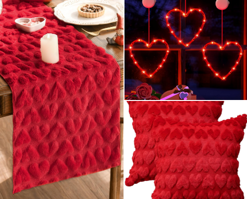 Valentines day decor cover photo collage