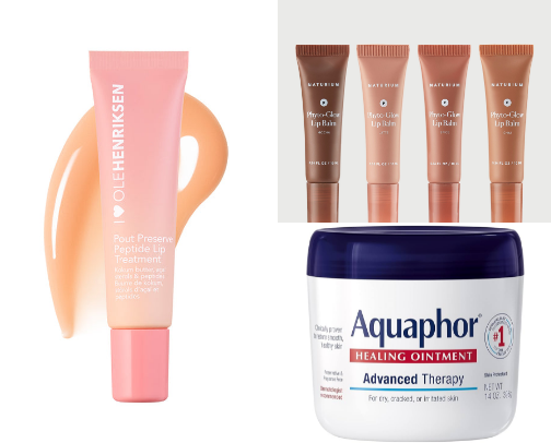 Lip products for sensitive lips cover photo collage