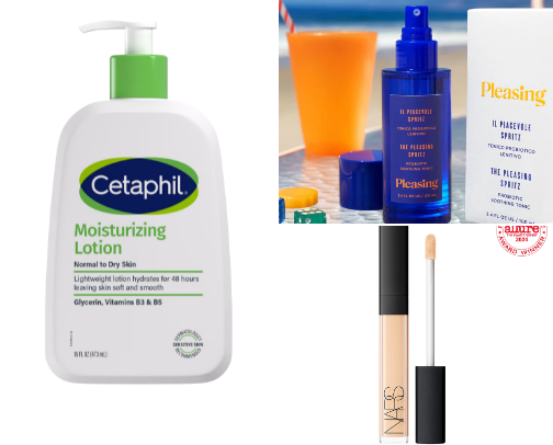 daily makeup routine products cover photo collage