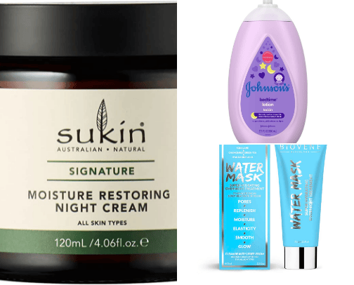 Skin care items✨ cover photo collage