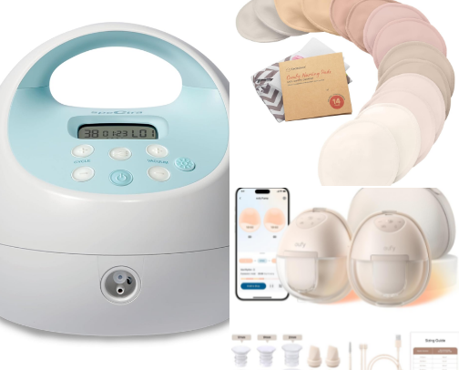 Breastfeeding & Pumping Essentials for New Moms cover photo collage
