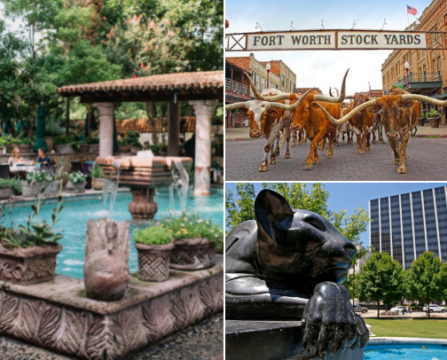 Fort Worth, Texas (Cowtown, Panther City, Funky Town) cover photo collage