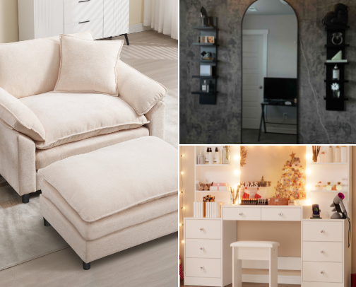 Makeup/content room makeover ✨ cover photo collage