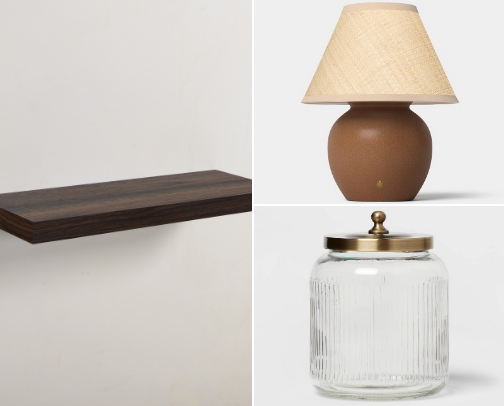 Guest Bathroom Makeover: Floating Shelves, Decor + DIY Tools I Actually Used cover photo collage