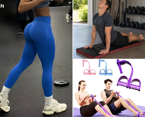 Affordable Weight-Loss Essentials for Cozy Home Workouts. cover photo collage