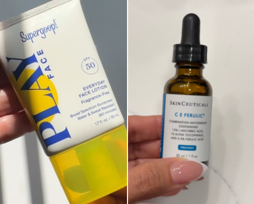 My daily glow routine - Face Edition ✨ cover photo collage