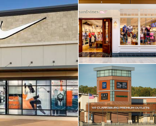 Outlet stores cover photo collage