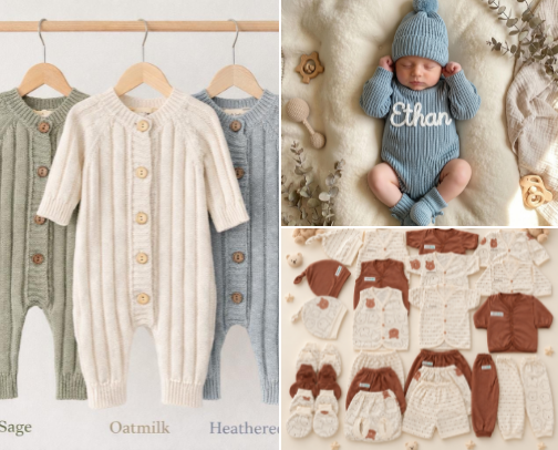 The Ultimate Newborn Essentials Checklist cover photo collage