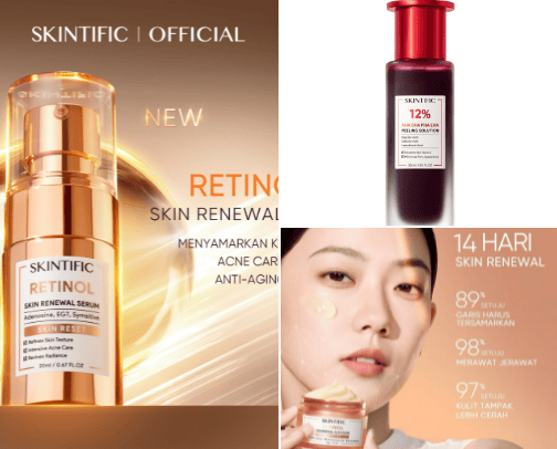 Skincare Game Changers: Retinol & Exfoliating Products for Radiant Skin. cover photo collage