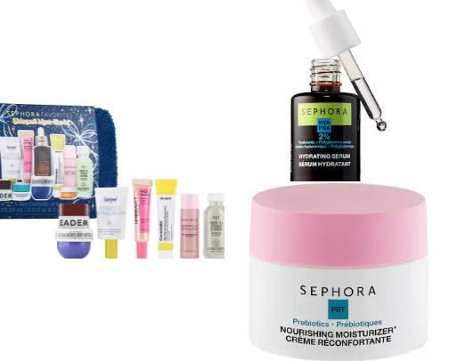Luminous display ideas with skincare cover photo collage