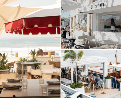 my favourite beachy cafés in sydney, australia cover photo collage