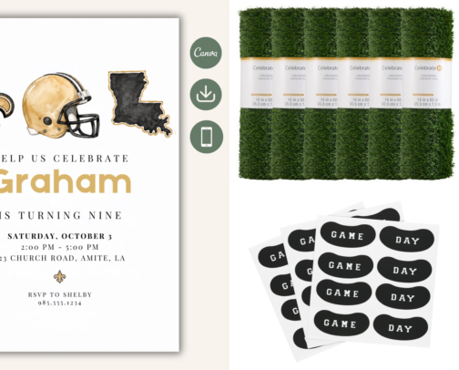 Black + Gold Football Birthday Party Ideas 🖤💛🏈 cover photo collage